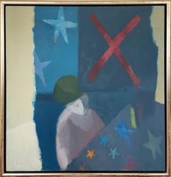 Vintage Abstract of Woman with Flag