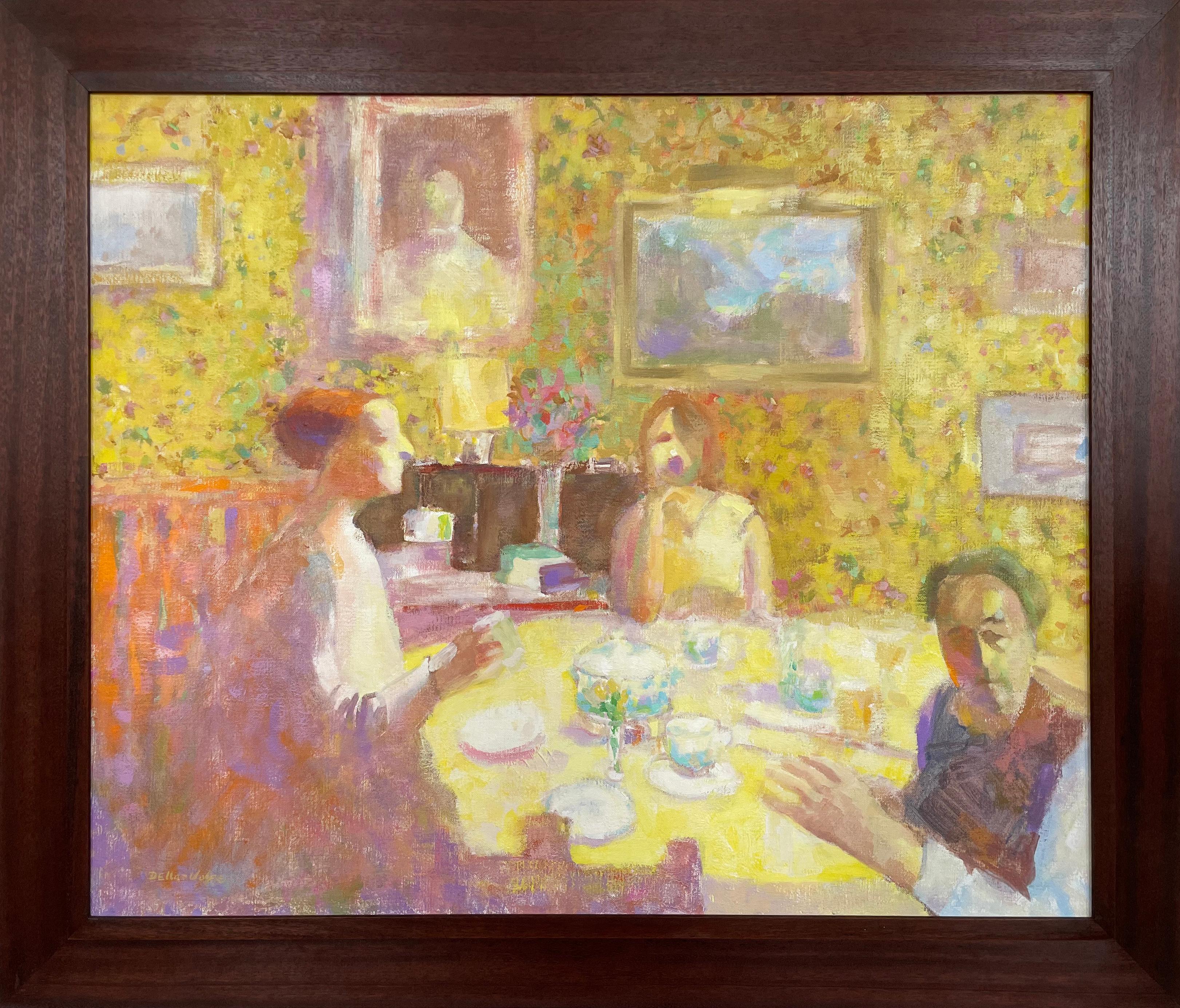 Abendessen Zeit Figurative Abstrakte – Painting von Ralph Eugene Della-Volpe