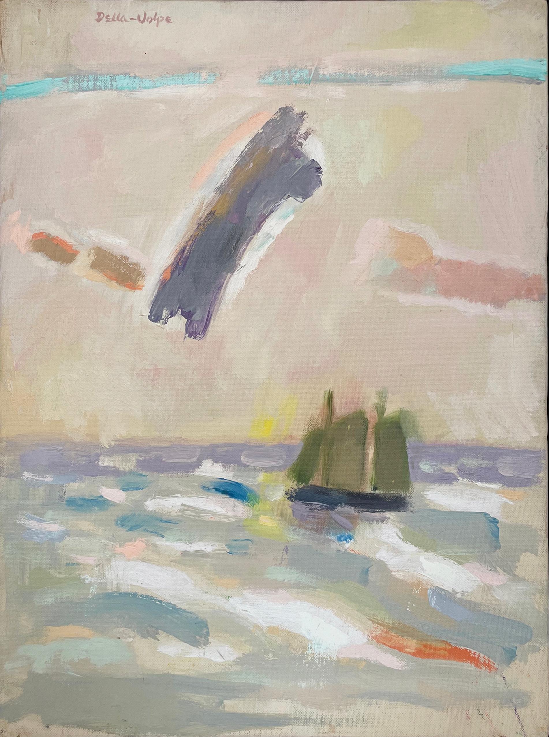Sailing with Dark Cloud Overhead - Abstract Painting by Ralph Eugene Della-Volpe
