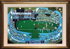 Parque de bolas, serigrafía de béisbol firmada por Ralph Fasanella