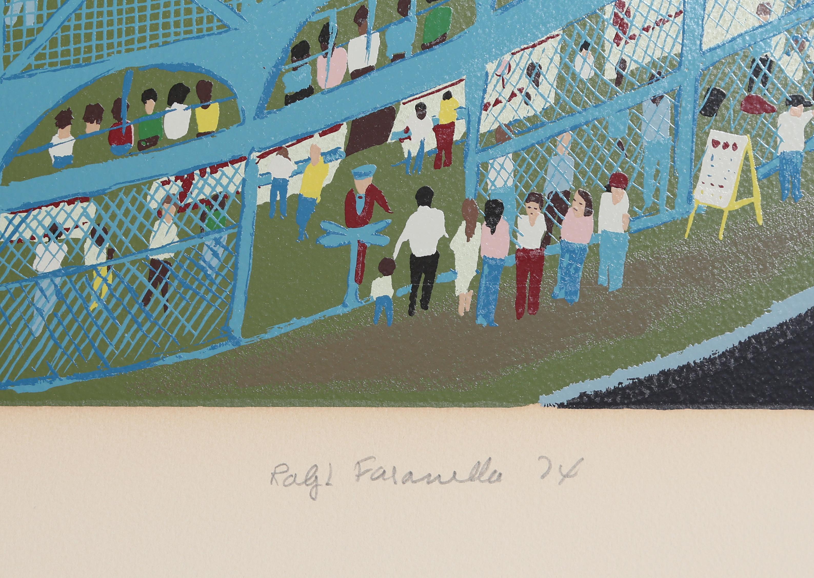 Ballpark, Serigraph by Ralph Fasanella 3