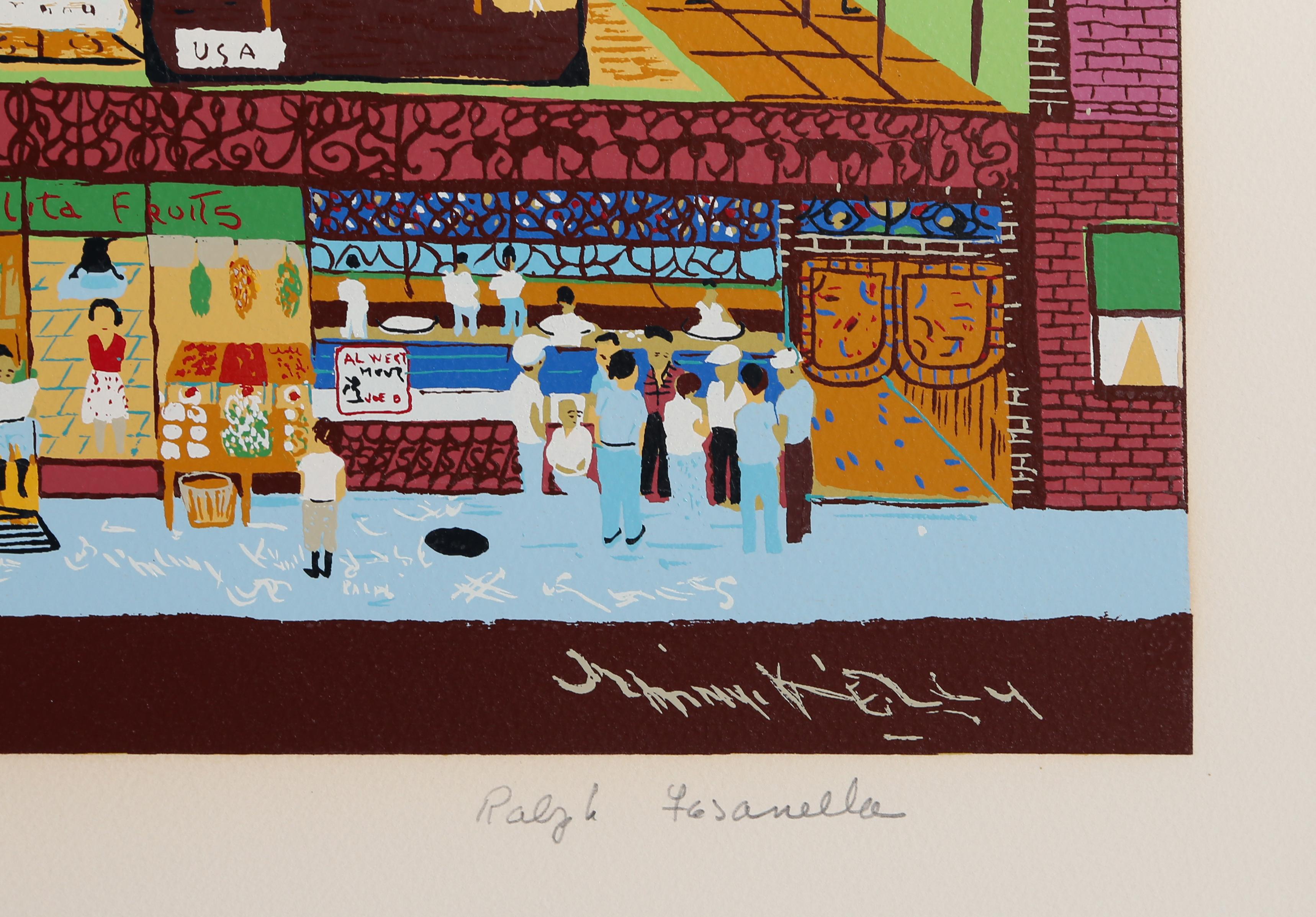 Artist: Ralph Fasanella, American (1914 - 1997)
Title: Family Supper
Year: 1974
Medium: Screenprint on Arches Paper, signed in pencil
Edition: 250, AP 25
Size: 41 in. x 31 in. (104.14 cm x 78.74 cm)
