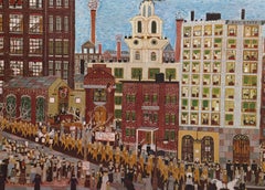 Der Brot-und-Rosen-Streik, Pop-Art-Offsetlithografie von Ralph Fasanella