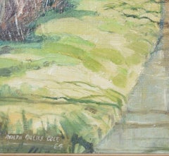 Modern British oil painting "Farmhouse in English Landscape", Ralph Gillies