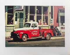 Vintage Bulldozing International, Photorealist Lithograph by Ralph Goings