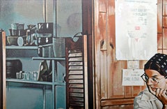 Ein-Eleven-Essteller, fotorealistischer Raumteiler von Ralph Goings