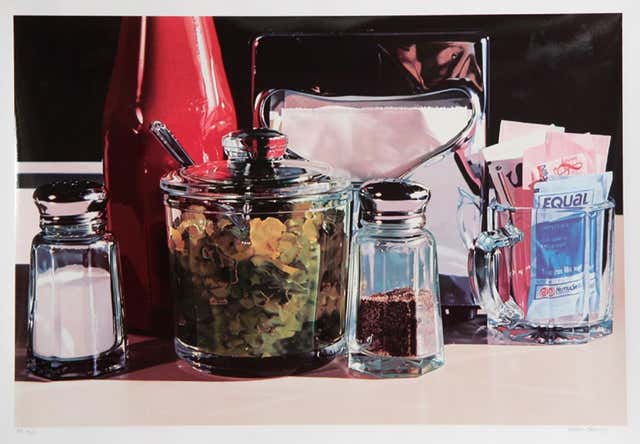 Ralph Goings - Still Life with Sugars, Photorealist Serigraph by Ralph ...