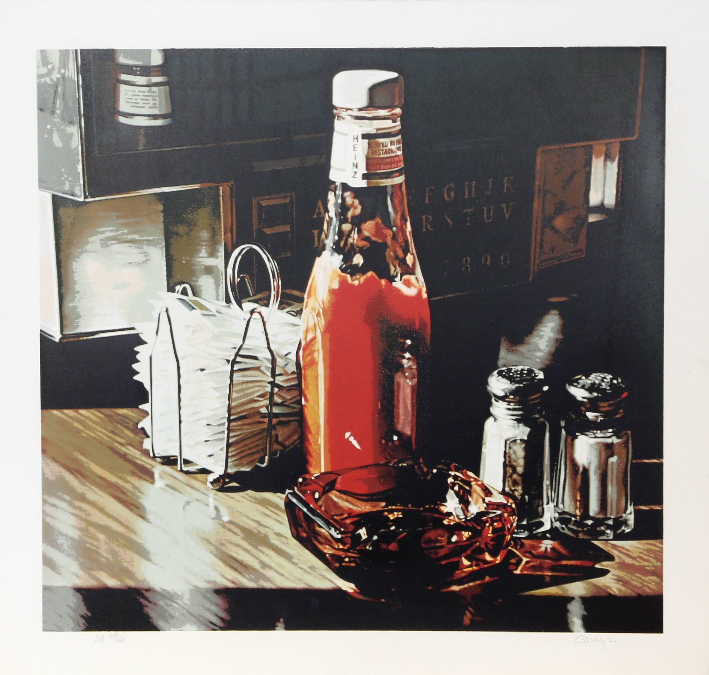 Still Life with Sugars, Photorealist Serigraph by Ralph Goings