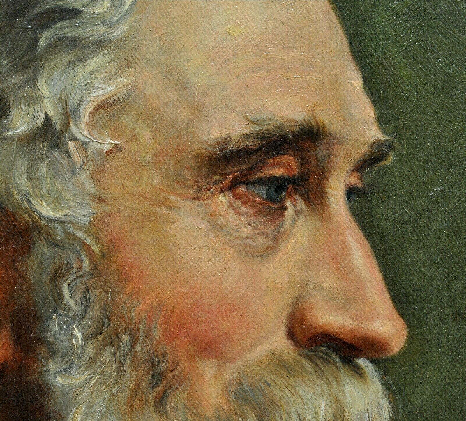 Fine huile sur toile du 19ème siècle, portrait d'un gentleman distingué par Ralph Hedley. Excellente qualité et condition de l'étude du gentleman, probablement un dignitaire local, par cet important artiste du nord de l'Angleterre. Signé et daté