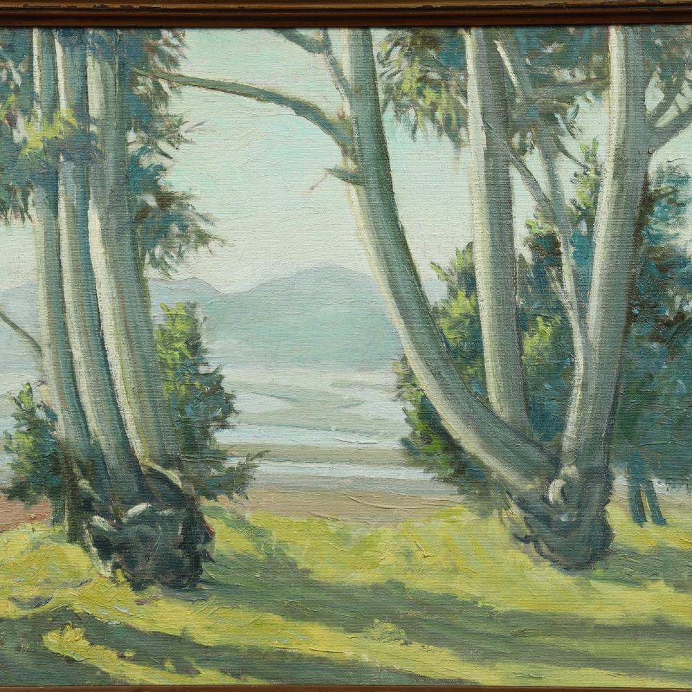 Ralph Holmes - Paesaggio plein air della California - Olio su tela - Circa 1920 In condizioni buone in vendita a Los Angeles, CA