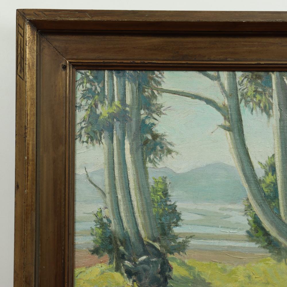 XX secolo Ralph Holmes - Paesaggio plein air della California - Olio su tela - Circa 1920 in vendita