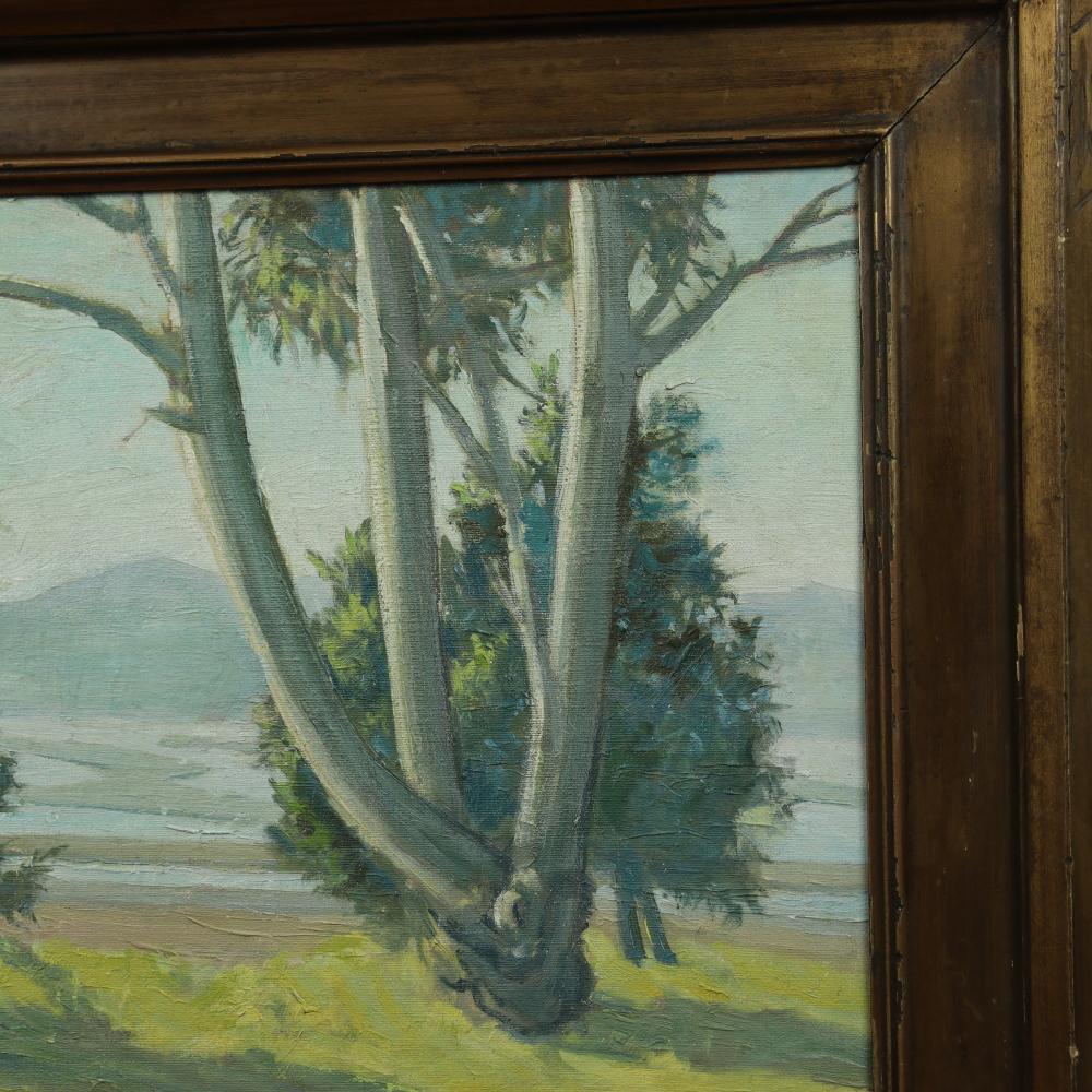 Tela Ralph Holmes - Paesaggio plein air della California - Olio su tela - Circa 1920 in vendita