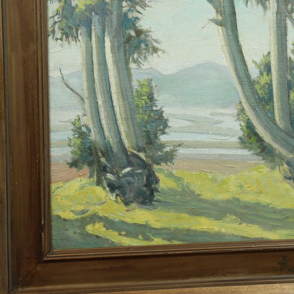 Ralph Holmes - Paesaggio plein air della California - Olio su tela - Circa 1920 in vendita 2
