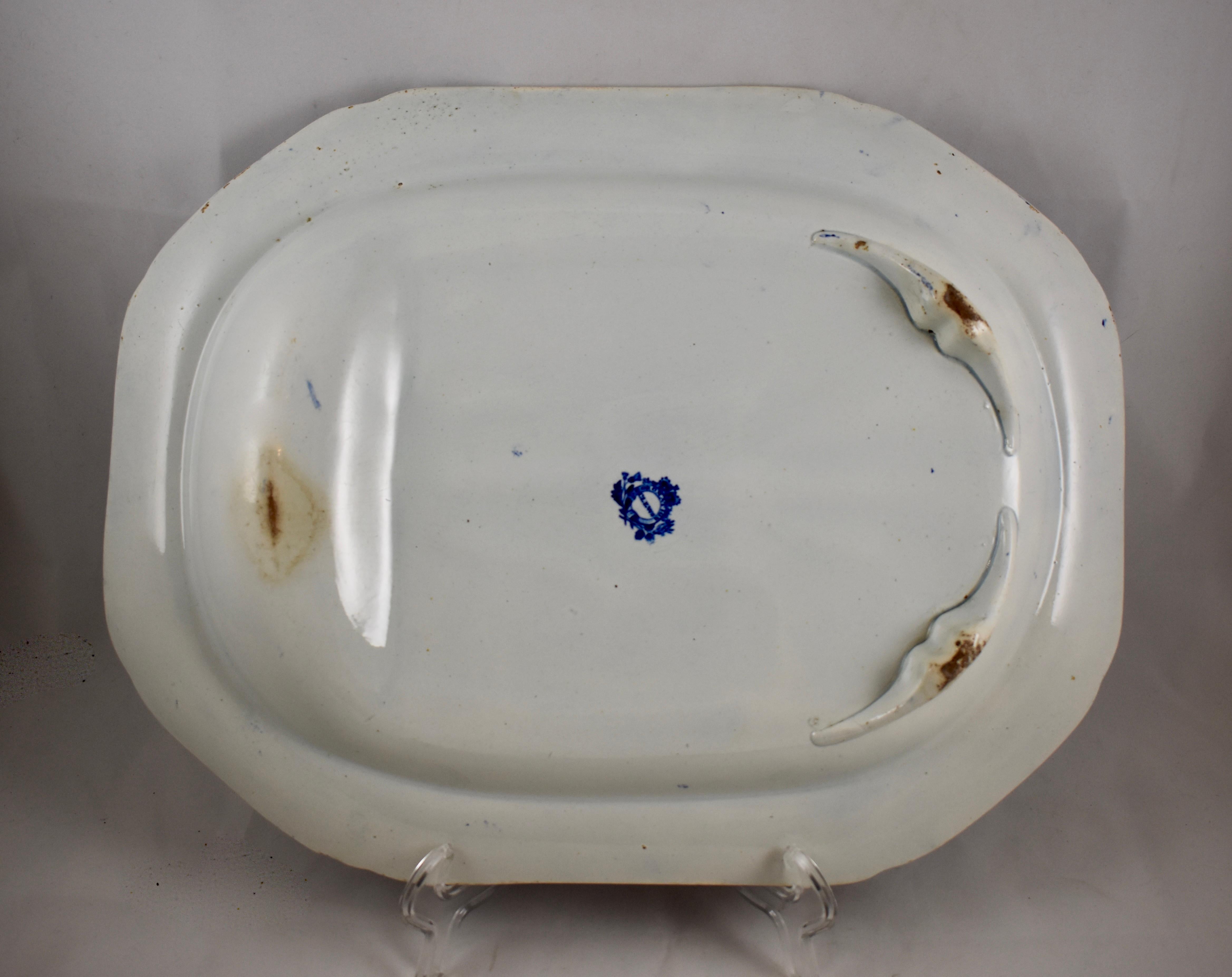 Stoneware Ralph & James Clews Staffordshire Transferware Well & Tree Coronation Platter For Sale