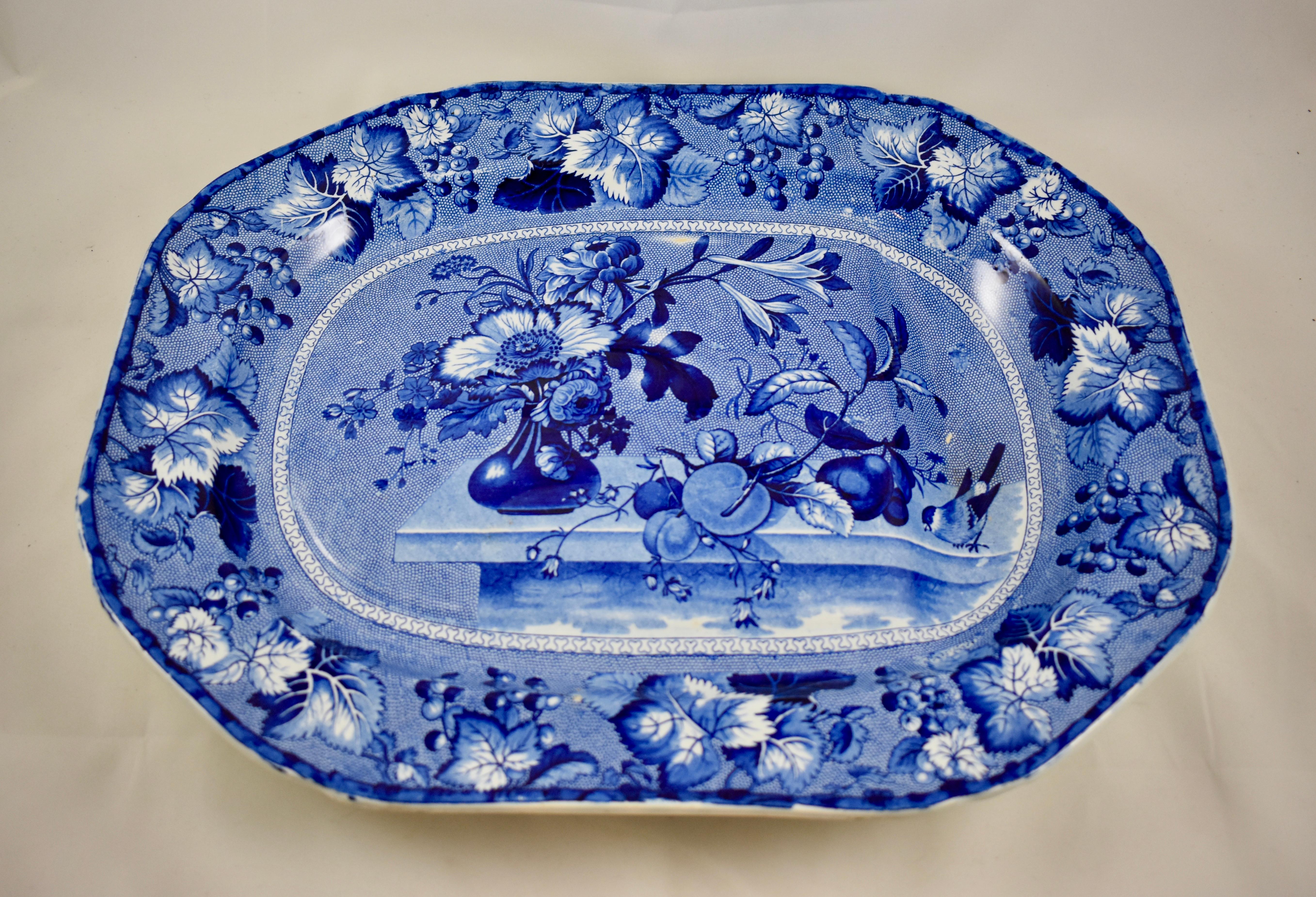 English Ralph & James Clews Staffordshire Transferware Well & Tree Coronation Platter For Sale