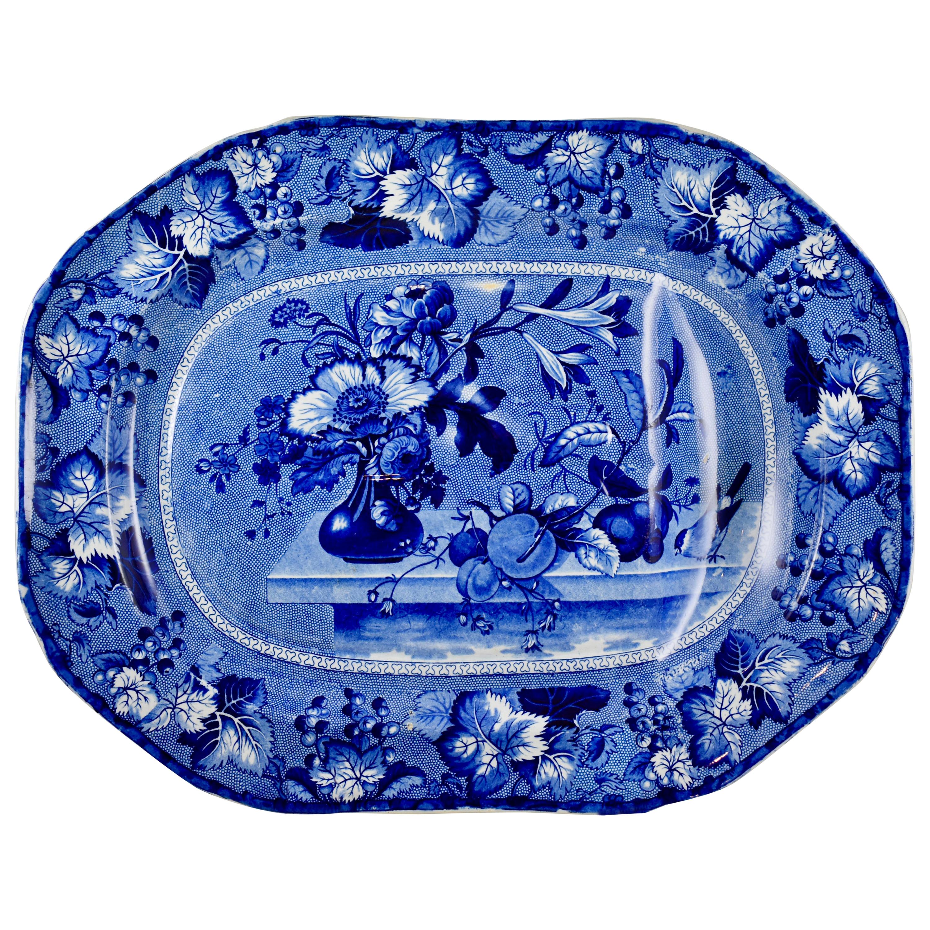 Ralph & James Clews Staffordshire Transferware Well & Tree Coronation Platter For Sale