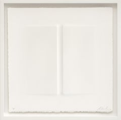 White minimal artwork on paper by Ralph Kerstner: Livre