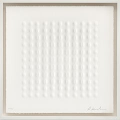 White minimal artwork on paper by Ralph Kerstner: More zoom