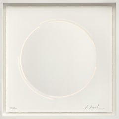 White minimal artwork on paper with light by Ralph Kerstner: Sunny light