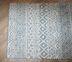 Ralph Lauren 100% Wool Pile Kilim Rug Chinese Blue Finish
