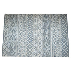 Ralph Lauren 100% Wool Pile Kilim Rug Chinese Blue Finish