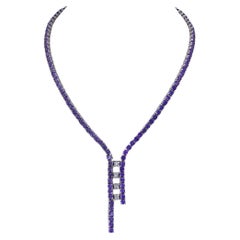 Ralph Lauren: 18 Karat Halskette mit Diamanten und Amethysten