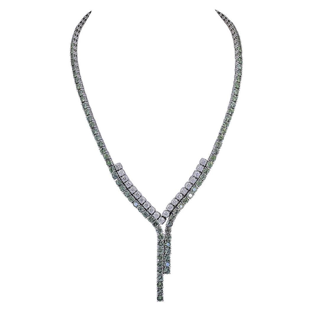Ralph Lauren 18K Peridot and Diamond Necklace
