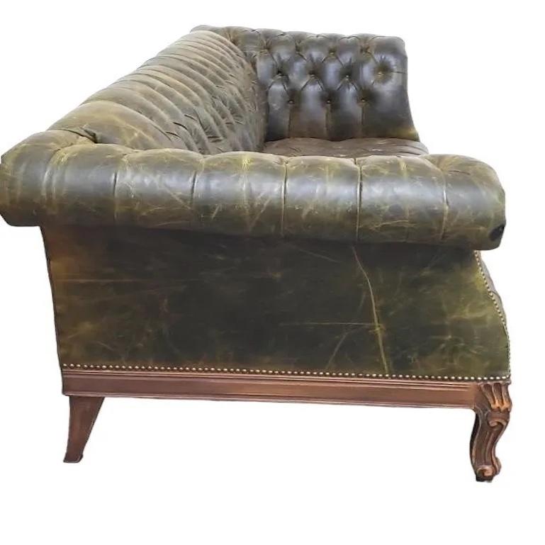 Ralph Lauren 20thc Chesterfield Leather Sofa In Good Condition In Pasadena, CA