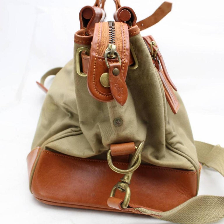 Ralph Lauren 2way Travel 865955 Brown Canvas Shoulder Bag For Sale at ...