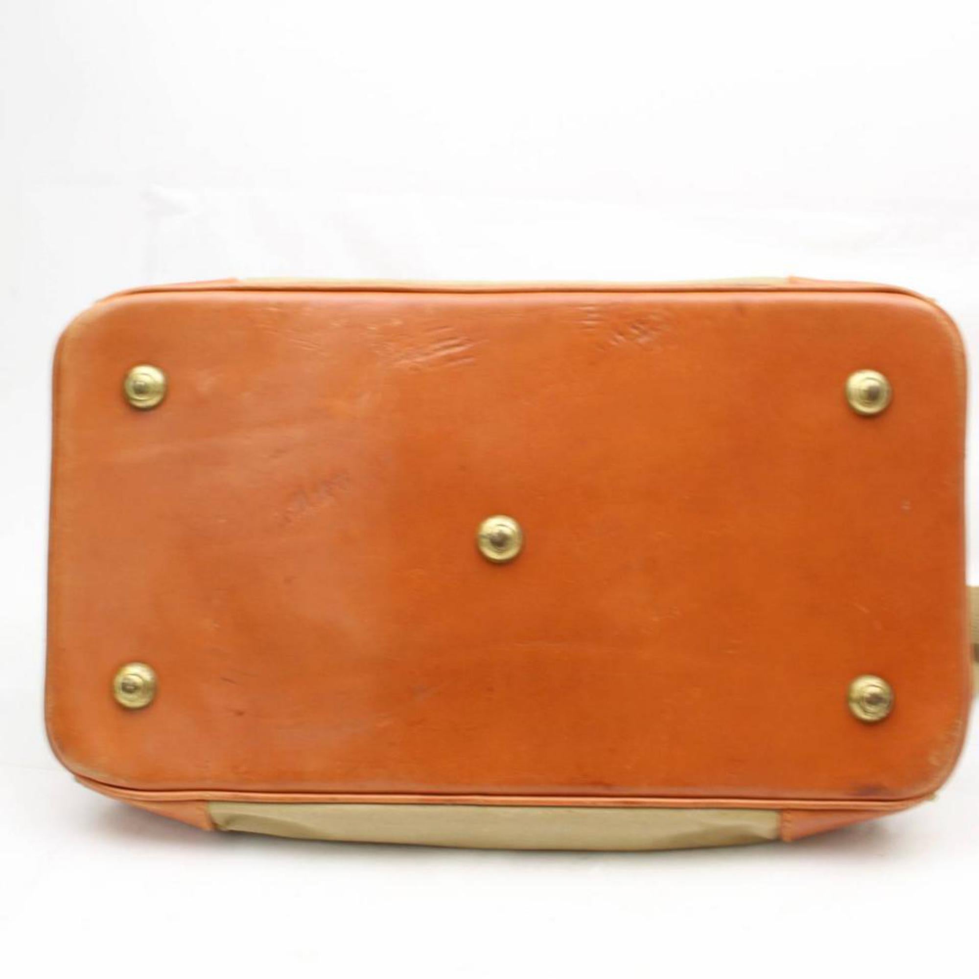 Ralph Lauren 2way Travel 865955 Brown Canvas Shoulder Bag For Sale 3