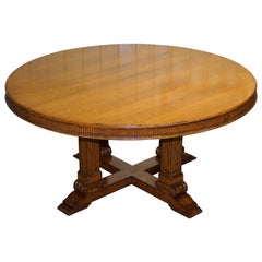 Vintage Ralph Lauren Hither Hills 6-10 Person Large Round Extending to Oval Dining Table