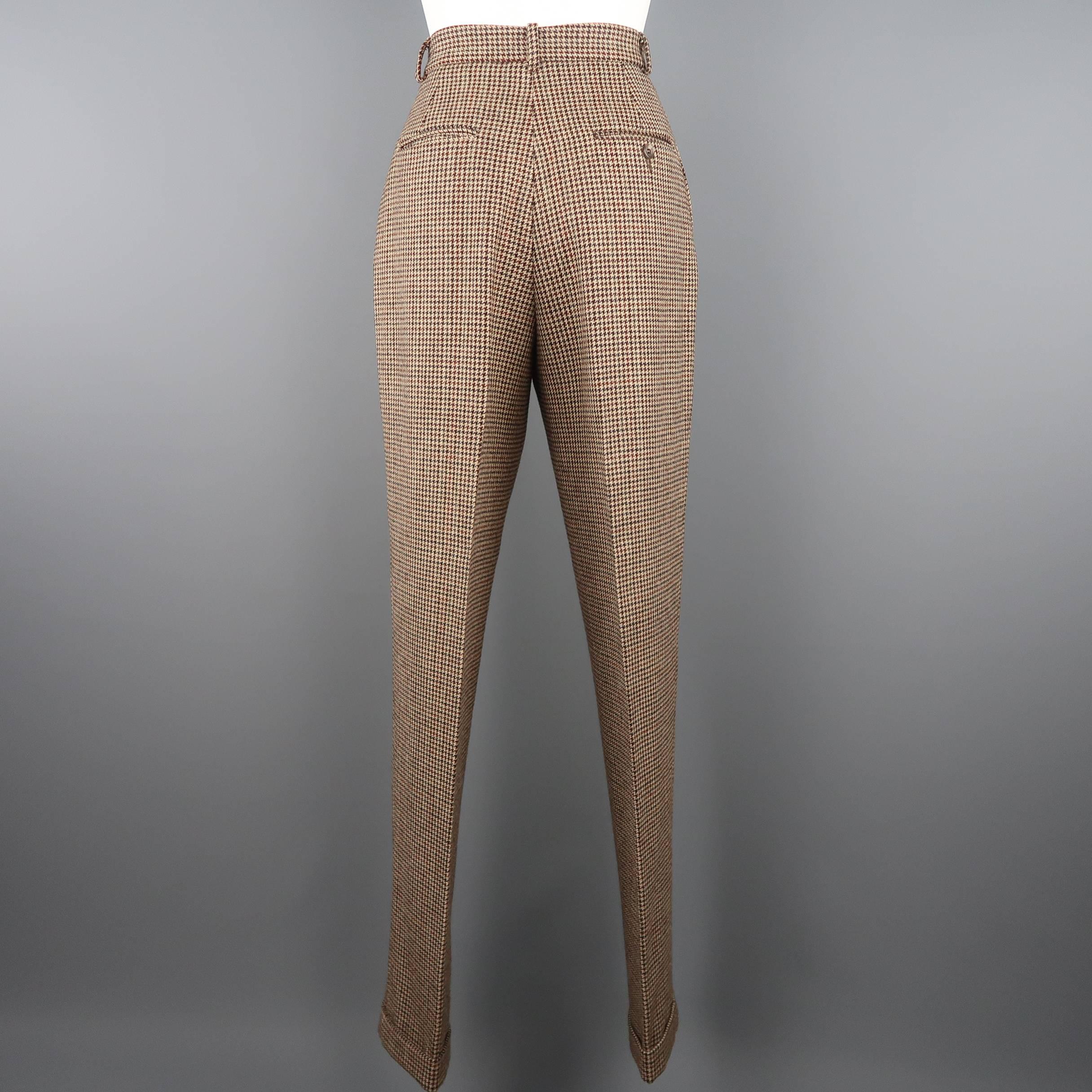 brown houndstooth trousers