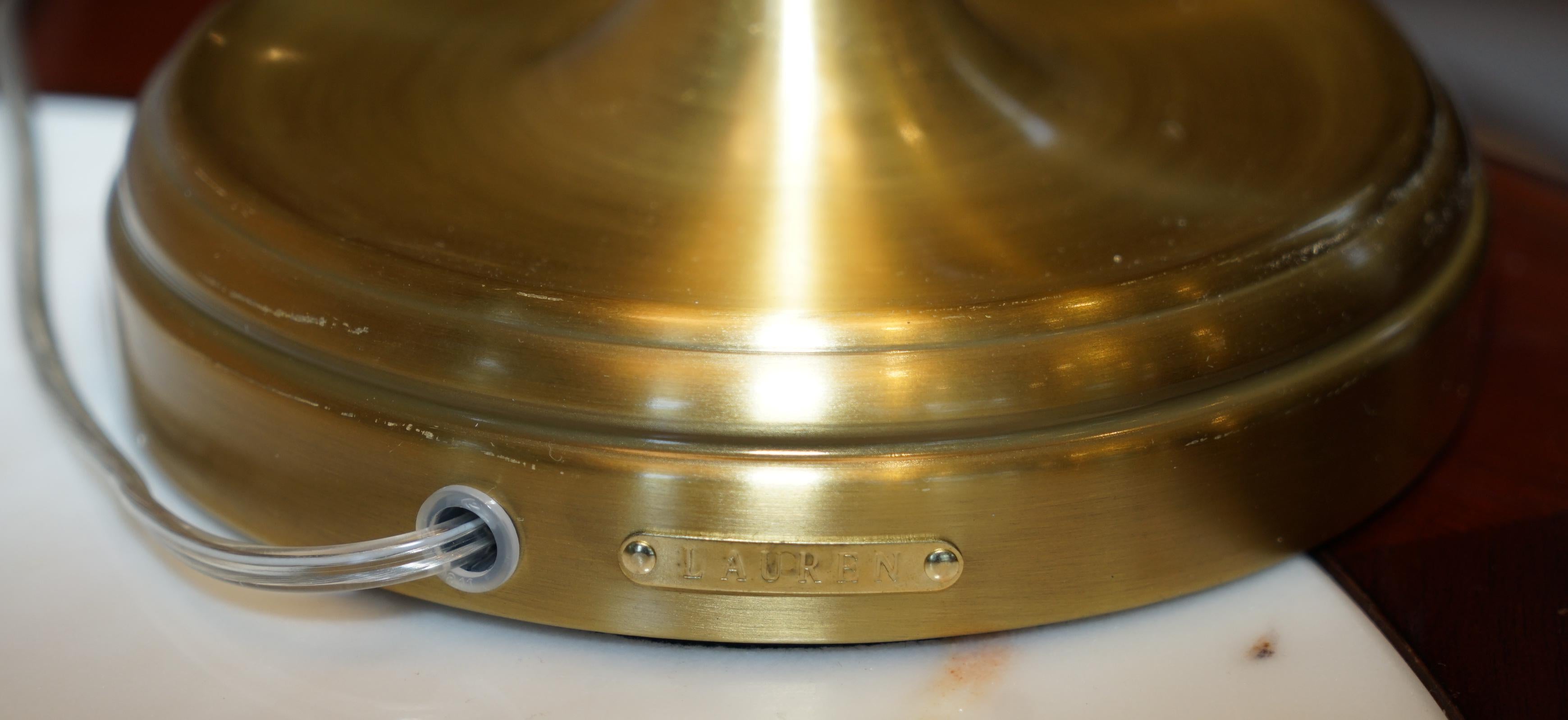 20th Century 1 Of 3 Ralph Lauren 85cm Tall Victorian Brass Candle Table Lamp