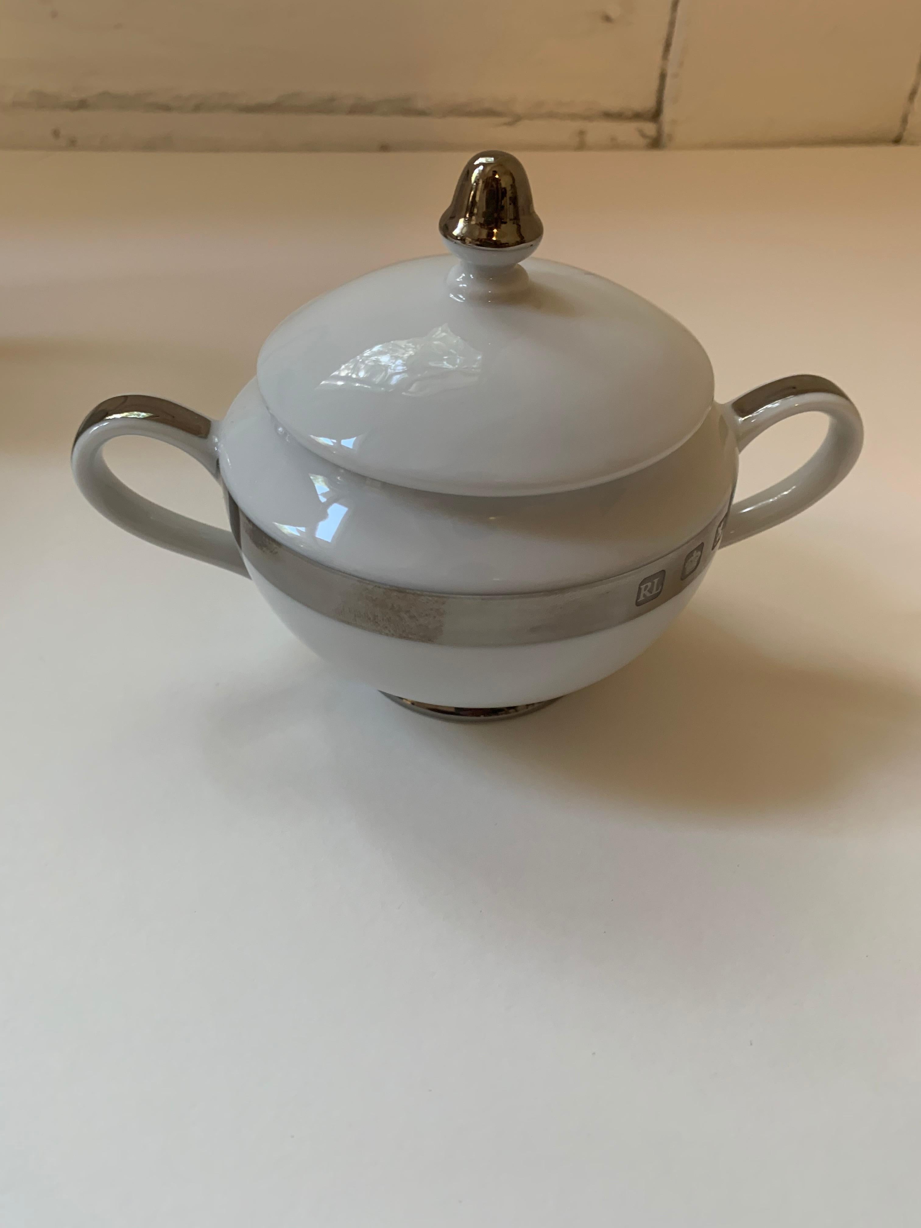 Ralph Lauren Academy Platinum Coffee Set, 3 Pieces In Good Condition In New York, NY
