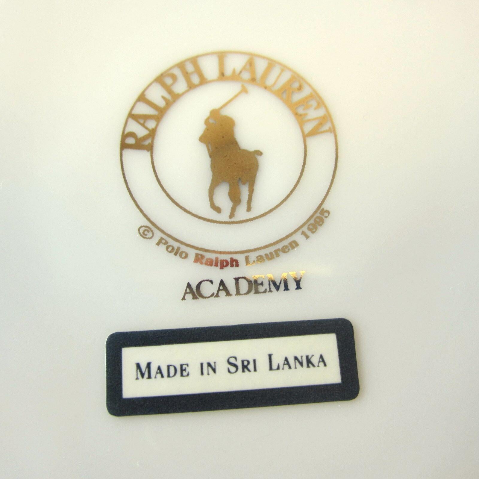 Sri-Lankais Service de table en platine Ralph Lauren Academy, lot de 8 pièces en vente