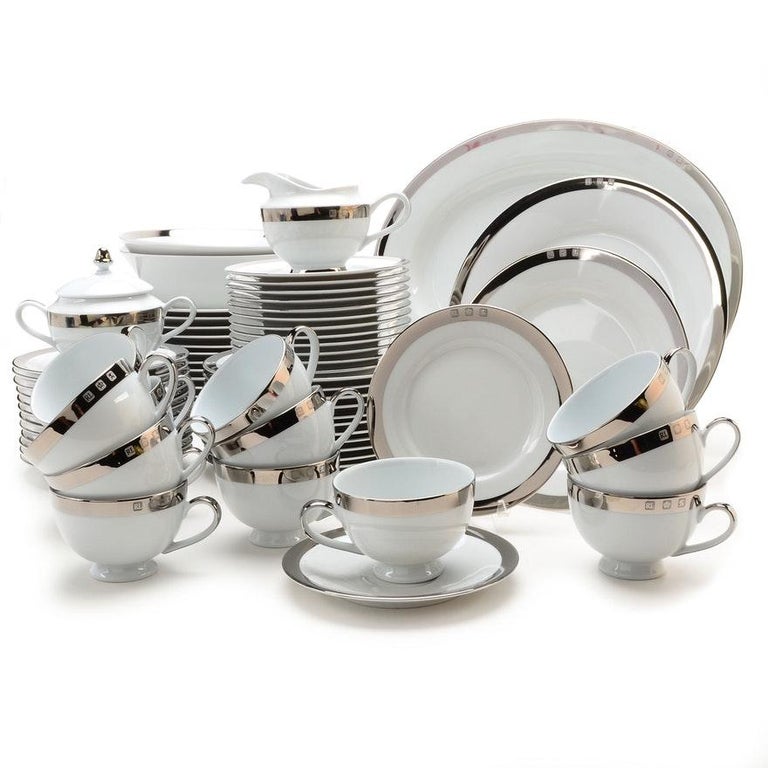 Ralph Lauren Academy Platinum Dinnerware, Set of 8 Place Settings For Sale  at 1stDibs | ralph lauren china, ralph lauren dinnerware, ralph lauren  dishes
