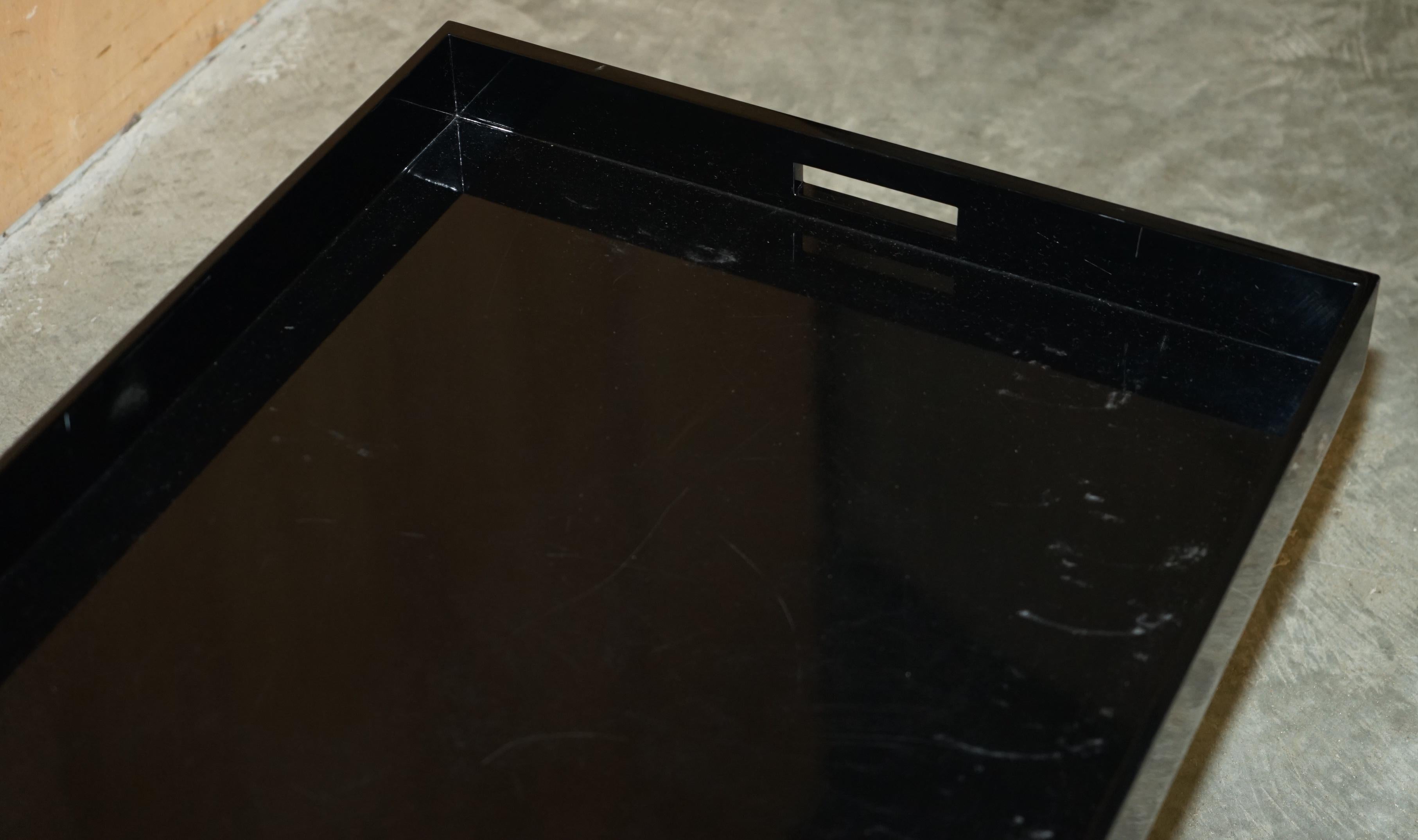 RALPH LAUREN ADAMSON EXTRA LARGE SERVING TEA COFFEE SILVER TRAY WITH HANDLEs In Good Condition In West Sussex, Pulborough