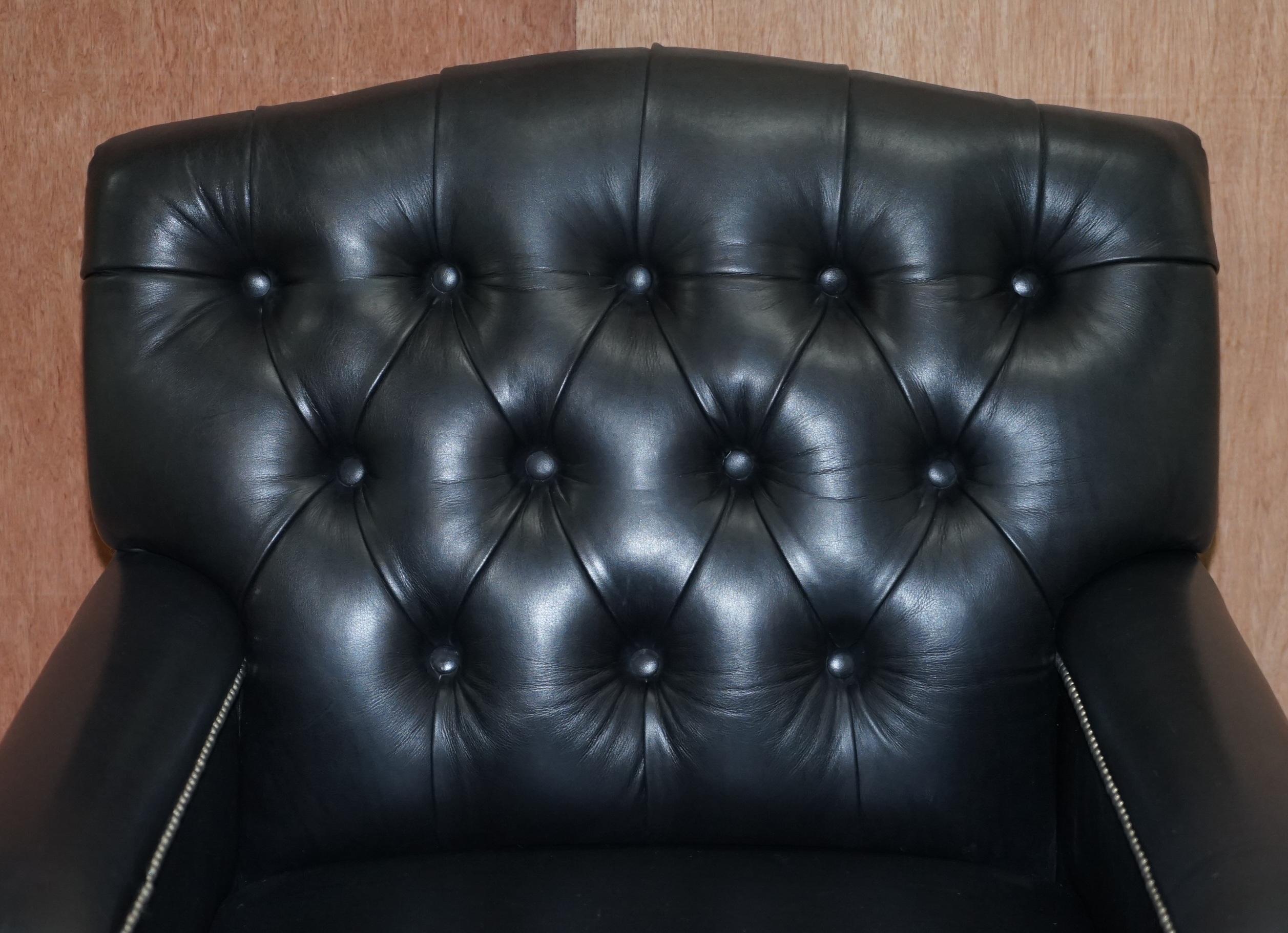 black chesterfield chair