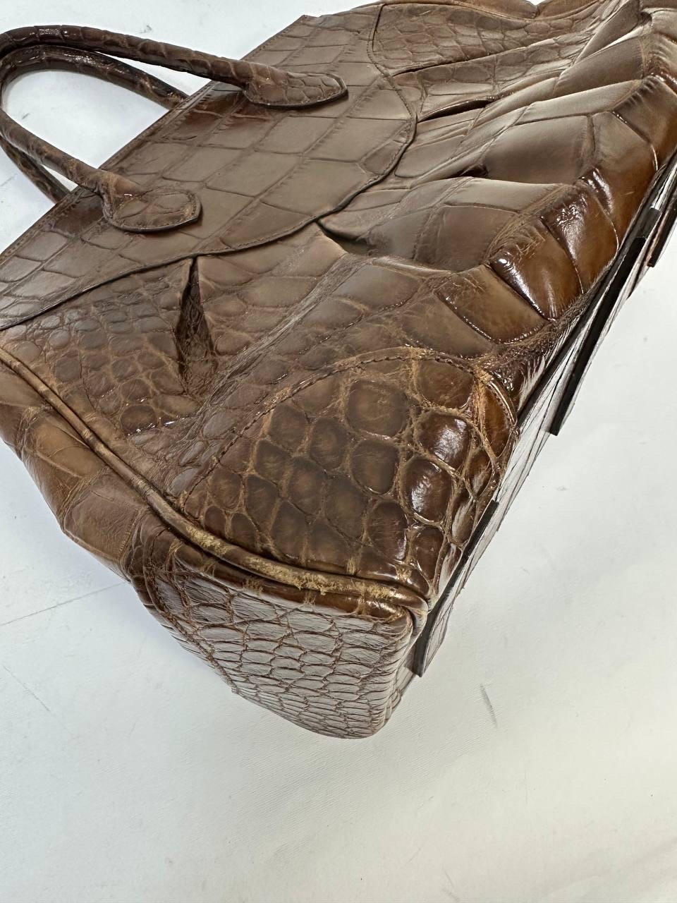 Ralph Lauren Alligator Ricky 33 Top Handle Bag en vente 5