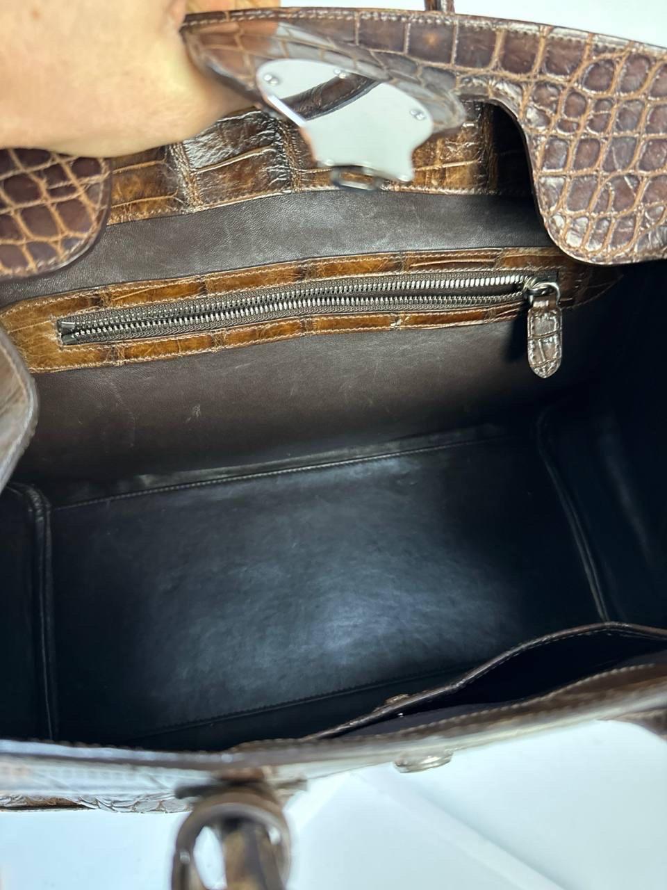 Ralph Lauren Alligator Ricky 33 Top Handle Bag en vente 7