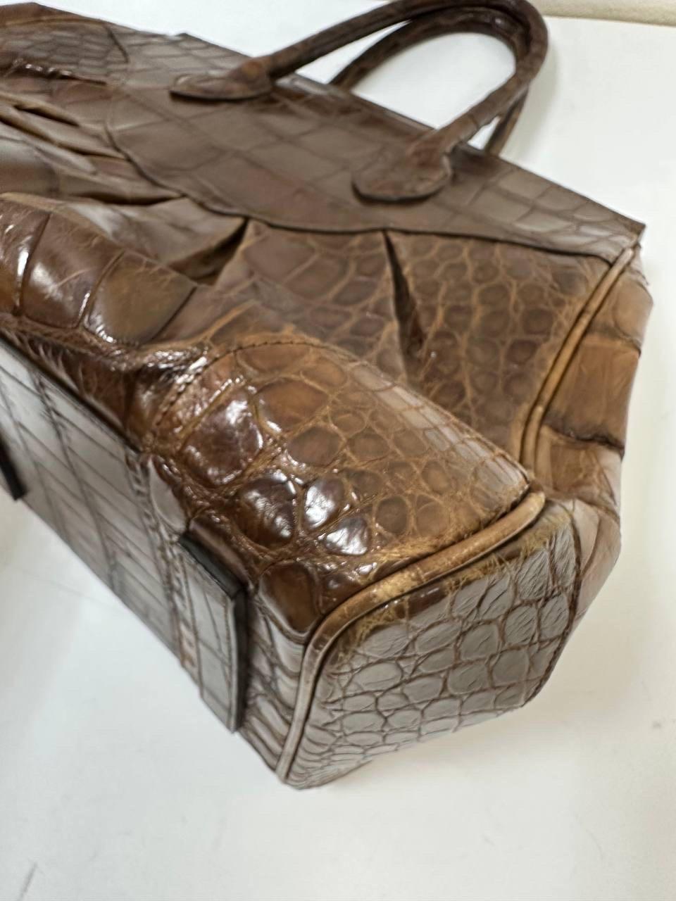 Ralph Lauren Alligator Ricky 33 Top Handle Bag en vente 9