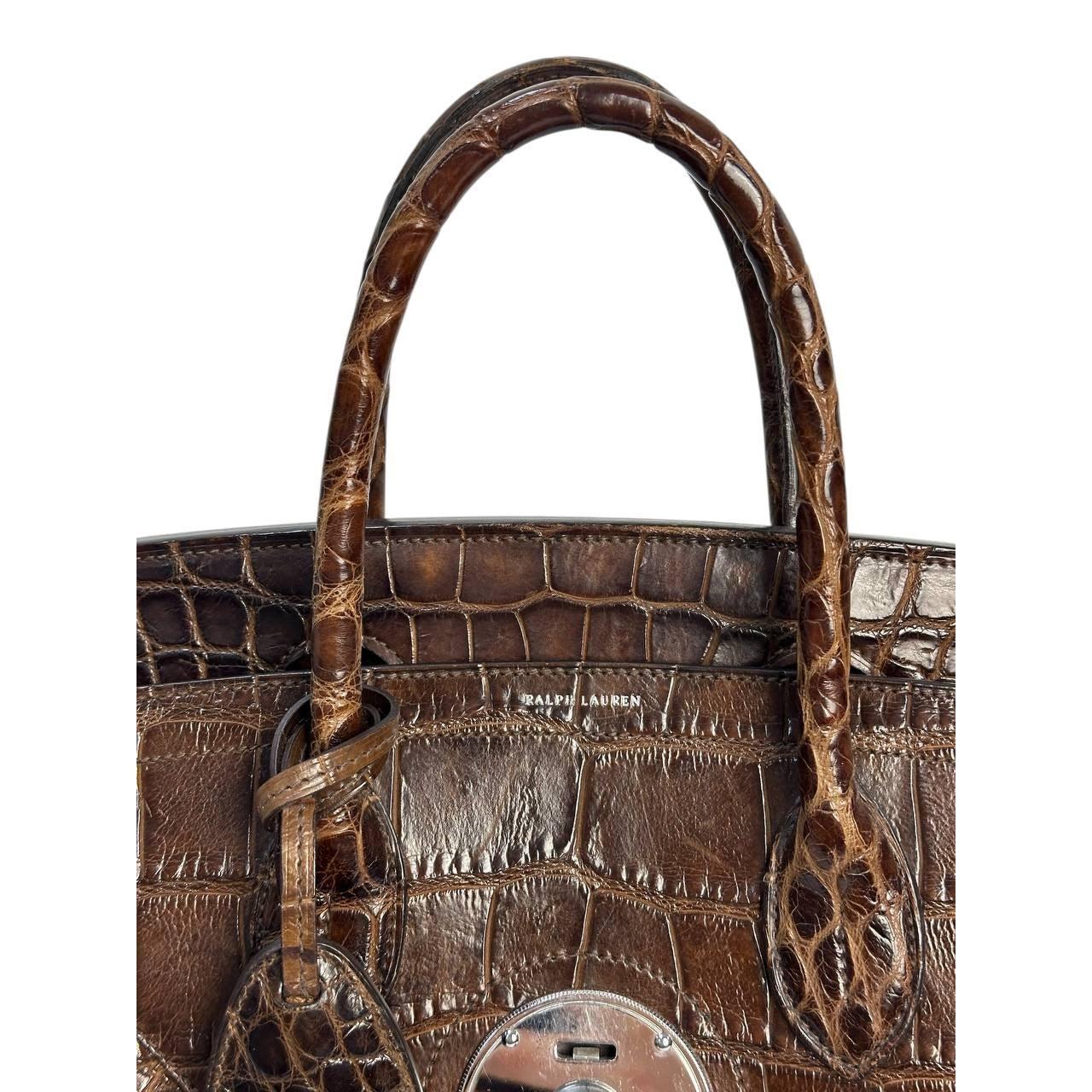 Ralph Lauren Alligator Ricky 33 Top Handle Bag en vente 1