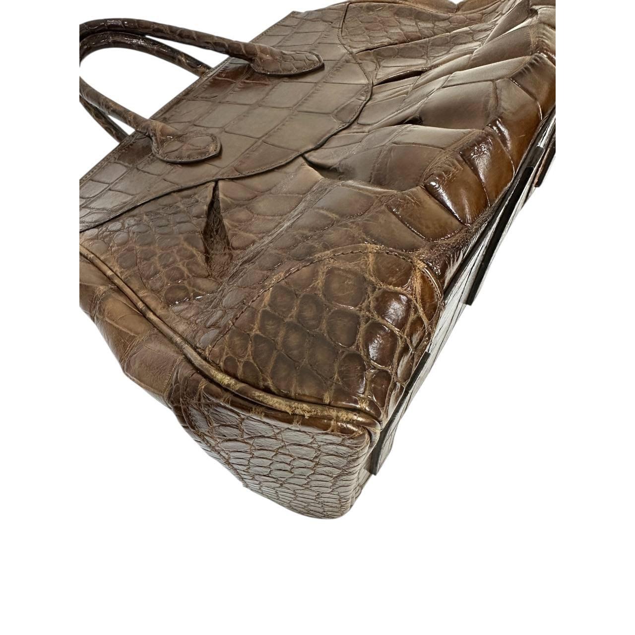 Ralph Lauren Alligator Ricky 33 Top Handle Bag en vente 2