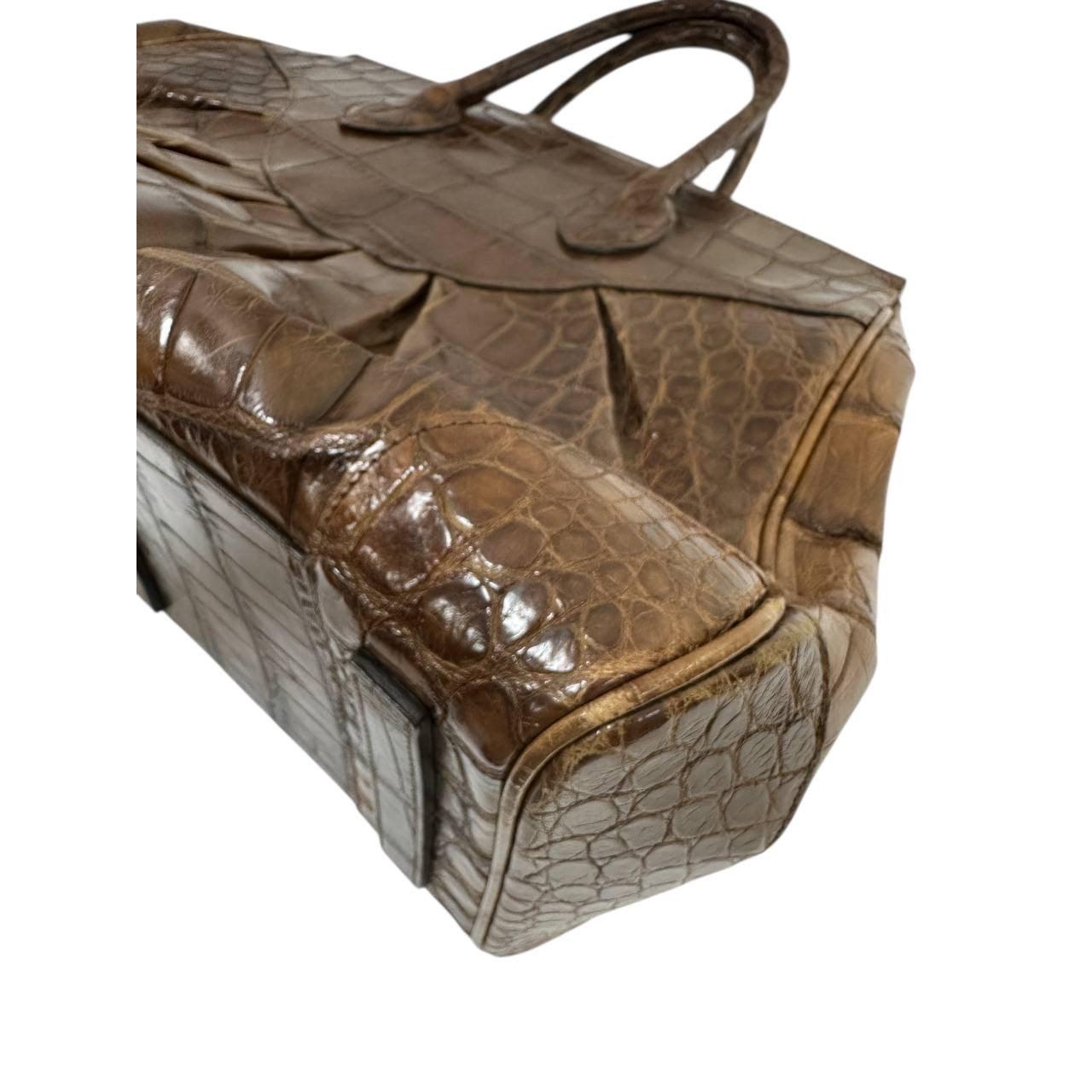 Ralph Lauren Alligator Ricky 33 Top Handle Bag en vente 3