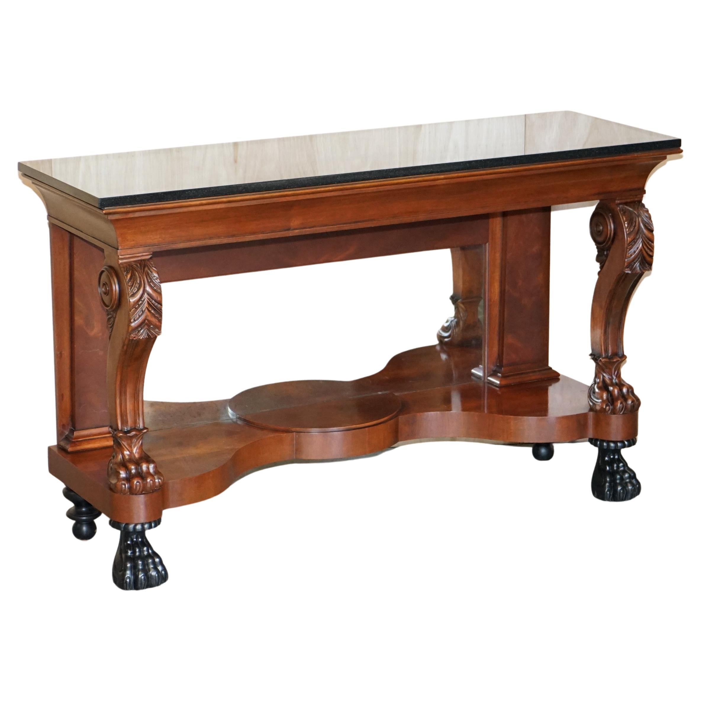 Ralph Lauren American Mahogany & Italian Marble Regency Console Table