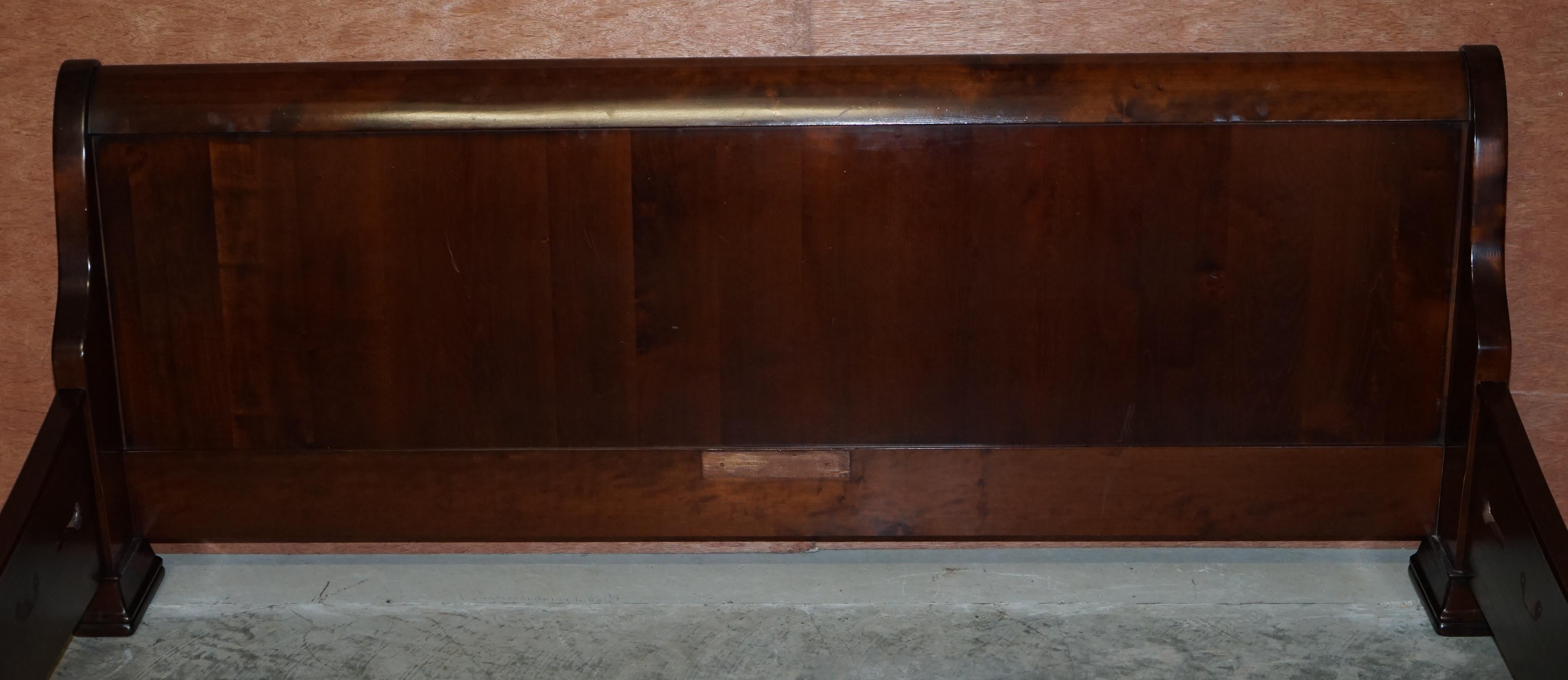 Ralph Lauren American Hardwood Super King Size Sleigh Bed Frame Exquisite Timber 6