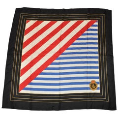 Ralph Lauren "Americana" with Black Borders Silk Scarf