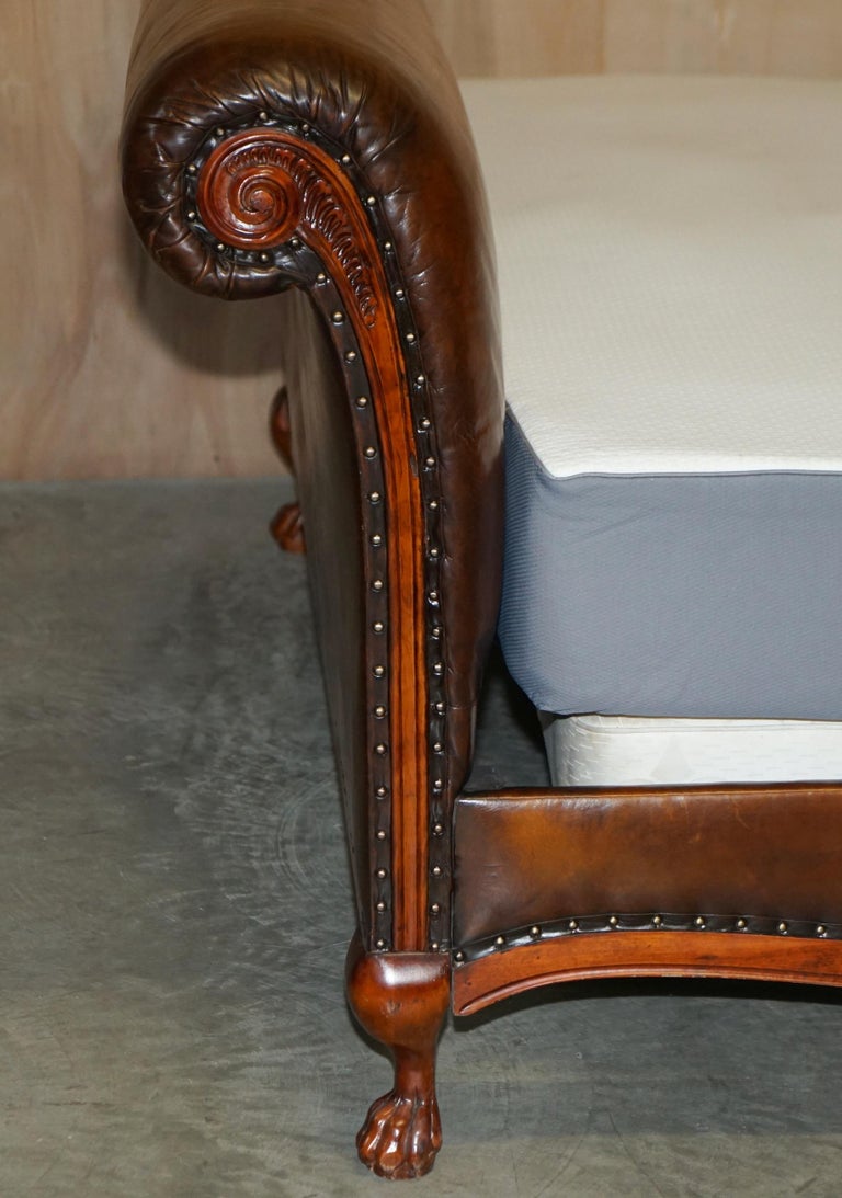 Ralph Lauren and So to Bed Bonaparte Brown Leather Emperor Size Bed For