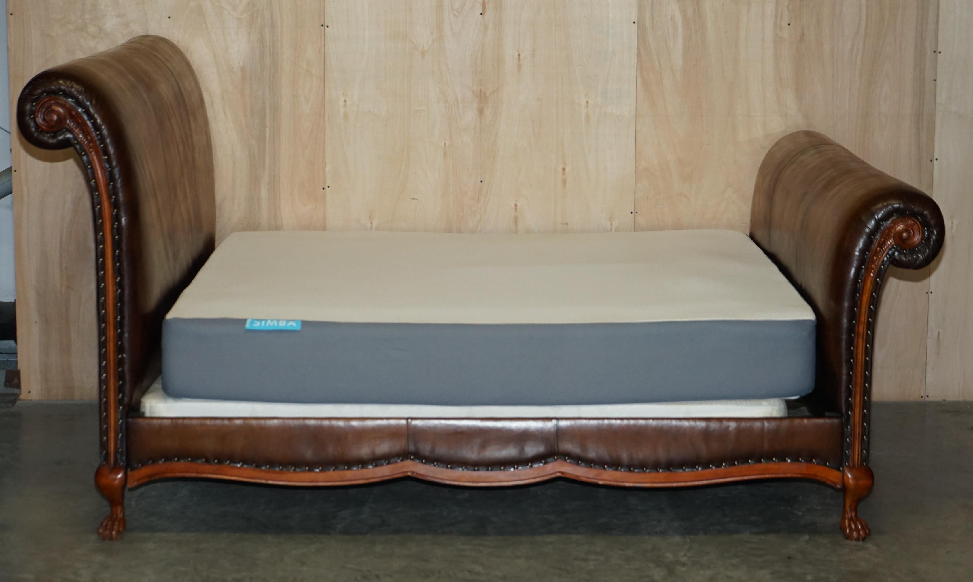 Ralph Lauren and So to Bed Bonaparte Brown Leather Emperor Size Bed 7