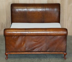 Ralph Lauren and So to Bed Bonaparte Brown Leather Emperor Size Bed